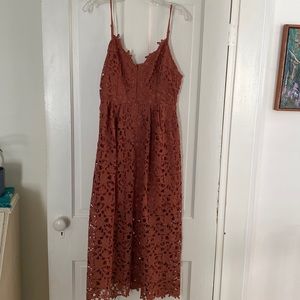ASTR Lace Midi Dress